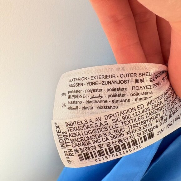 Zara Satin Effect Cut Out Maxi Dress Blue Bloggers Fav Size Small - Picture 12 of 14